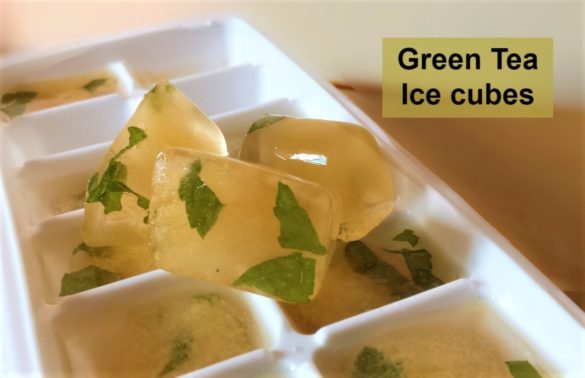 DIY Green Tea Ice Cubes