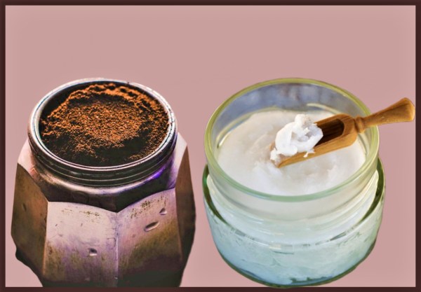 Coffee and Coconut eye mask for dark circles and to Treat Crow’s Feet