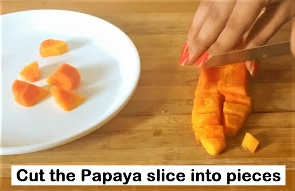 Papaya ice cubes
