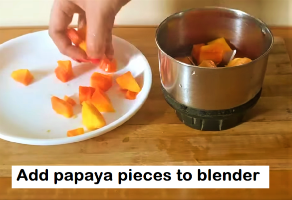 Papaya ice cubes
