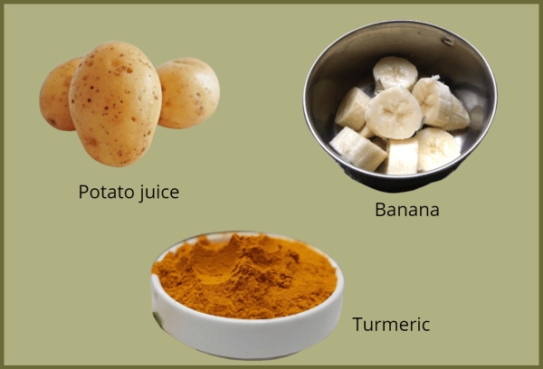 Potato + Turmeric + Banana Face Pack for Clear Glowing Skin