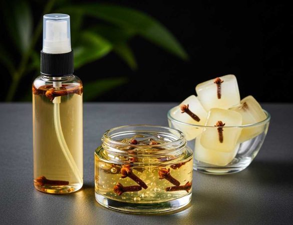 clove oil and clove ice cubes